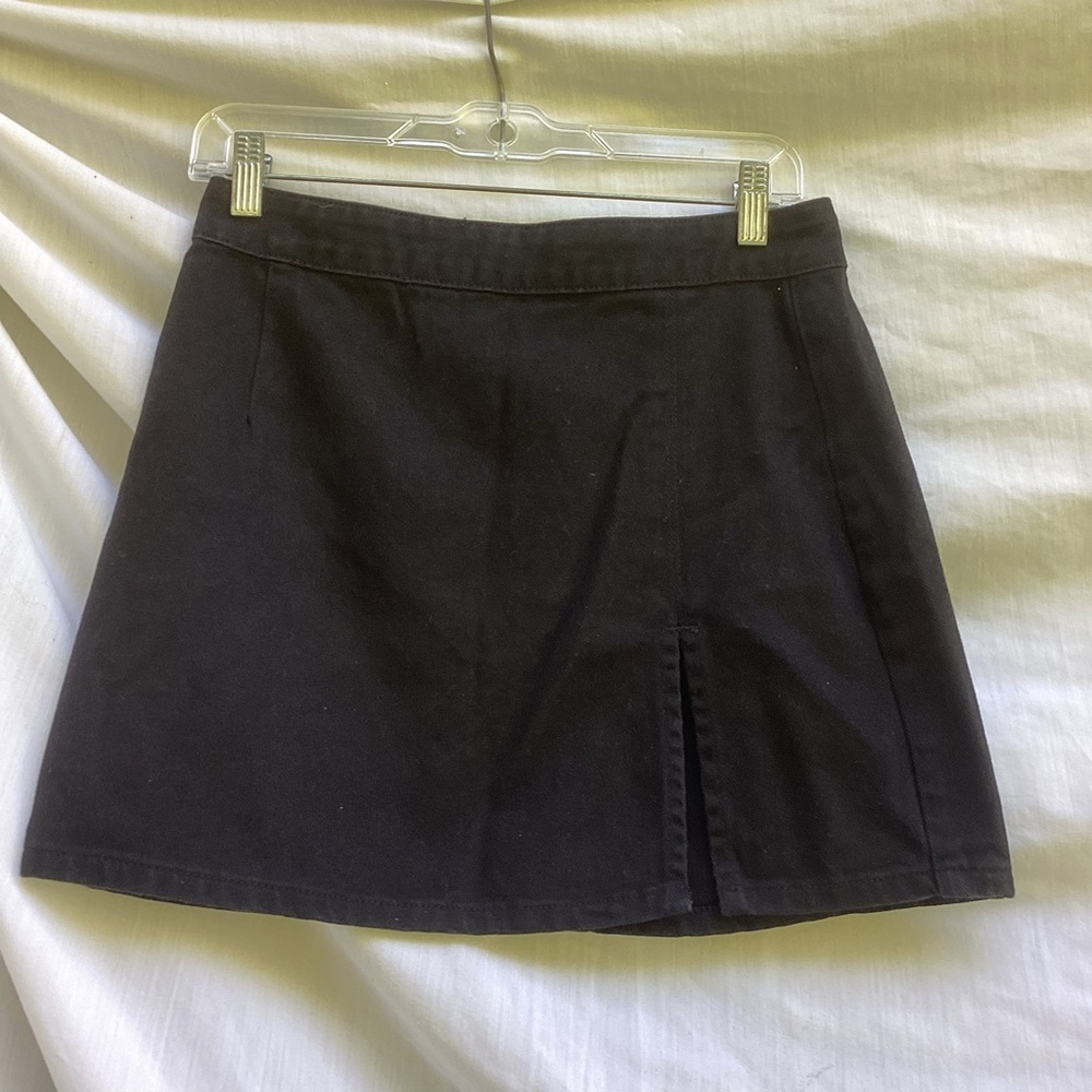 Lioness Black Mini Skirt with side slit, size medium